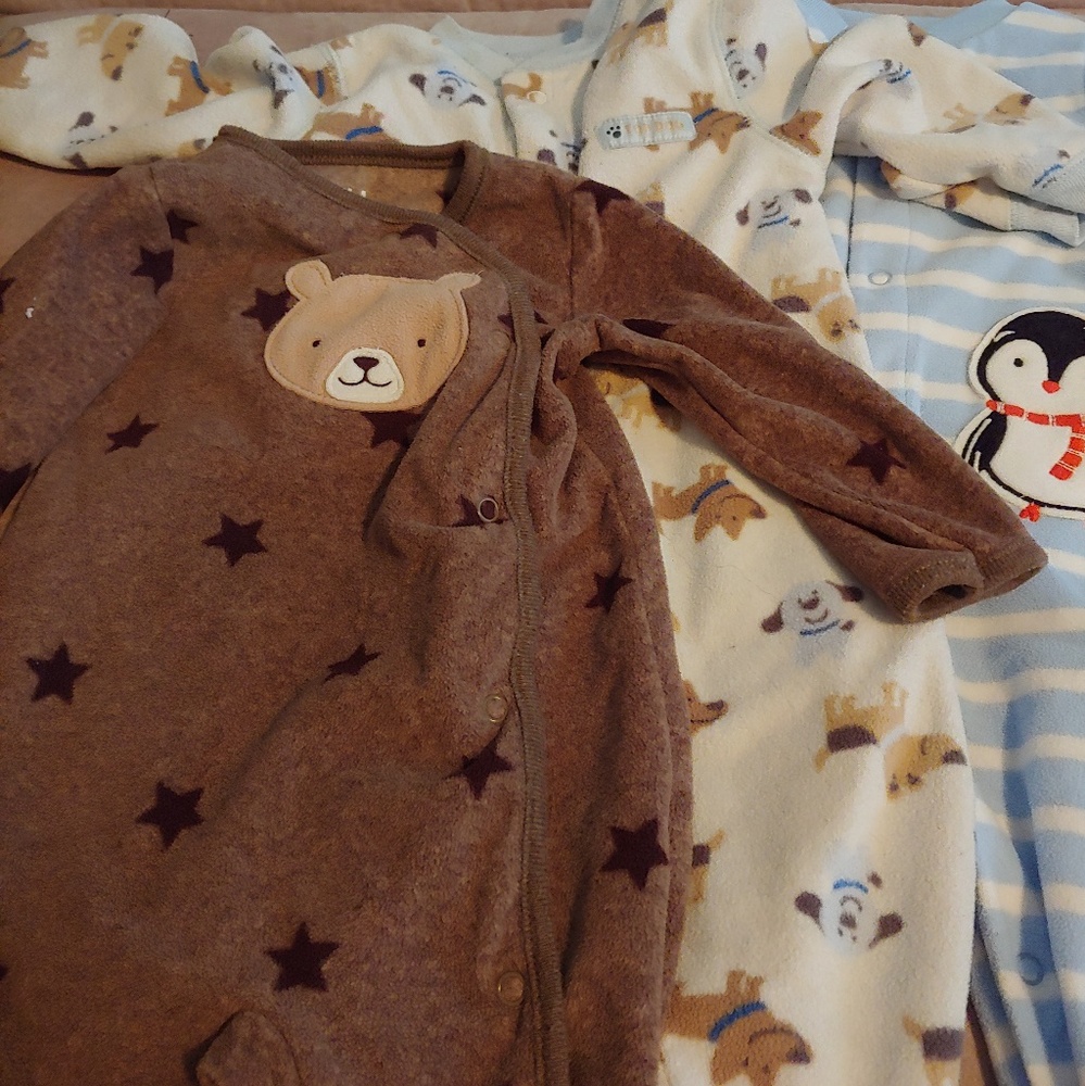 Another set of long sleeve baby boy PJS